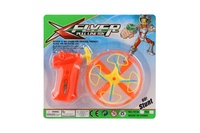 Vystřelovací vrtulka + startér plast 10cm 2 barvy v kartě