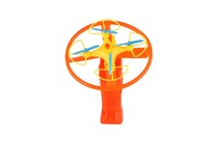 Vystřelovací vrtulka + startér plast 10cm 2 barvy v kartě