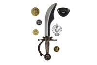 Pirátská sada meč s doplňky plast na kartě 17x41cm