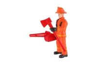 Figurka hasič plast 10cm s doplňky mix druhů na kartě 15,5x25,5x4cm