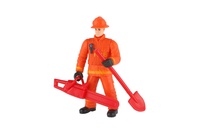 Figurka hasič plast 10cm s doplňky mix druhů na kartě 15,5x25,5x4cm
