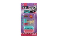 Mazlíček/kočka s přenosným boxem plast 4cm s doplňky 4 druhy na kartě 12,5x25x5cm