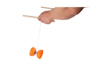Diabolo velké sada plast/dřevo 35x12cm 2 barvy na kartě