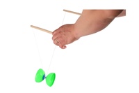 Diabolo velké sada plast/dřevo 35x12cm 2 barvy na kartě