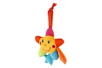 Hvězda natahovací hrací strojek plyš 18x18cm v sáčku 3m+