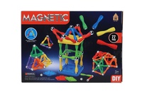 Magnetická stavebnice 77ks plast/kov v krabici 24,5x18x4cm