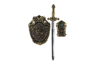 Rytířská sada plast meč, chránič na ruku, štít na kartě 21x53cm