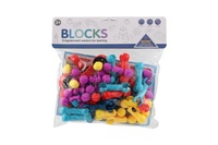 Stavebnice kostky plast 2 barvy v sáčku 24,5x23cm