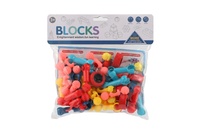 Stavebnice kostky plast 2 barvy v sáčku 24,5x23cm