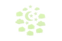 Zvířátka nalepovací na zeď/strop plast svítící ve tmě plast 3 druhy na kartě 15x32,5cm