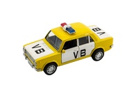 Policejní auto VB Lada 1200 VAZ kovové 11,5cm se zvukem a světlem retro