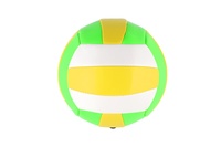 Míč volejbalový nafouknutý šitý 20cm 4 barvy v síťce v sáčku