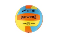 Míč volejbalový nafouknutý šitý 20cm 4 barvy v síťce v sáčku