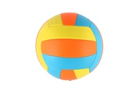 Míč volejbalový nafouknutý šitý 20cm 4 barvy v síťce v sáčku