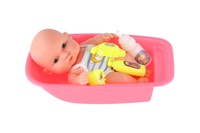 Miminko plast 18cm s doplňky ve vaničce v sáčku