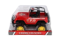 Auto policie terénní plast 22cm na setrvačník 2 barvy v blistru