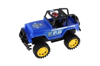 Auto policie terénní plast 22cm na setrvačník 2 barvy v blistru