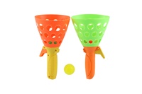 Catch ball hra 2ks + 3 míčky plast 19cm v síťce