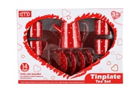 Nádobí červené plechové 14ks