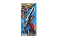 Pirátská sada- Pistole+dalekohled s doplňky plast na kartě 20x43x6cm