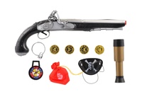 Pirátská sada- Pistole+dalekohled s doplňky plast na kartě 20x43x6cm