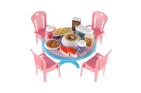 Stůl a židle s doplňky plastové různé druhy