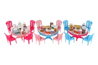 Stůl a židle s doplňky plastové různé druhy