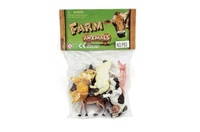 Zvířátka domací farma 6ks plast 9cm v sáčku