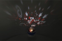 Projektor noční oblohy plast 14x11cm na baterie/USB se světlem v krabici 13x14x13cm