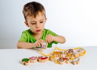 Provlékačka dřevěná Moje první zvířátka 12 dílků