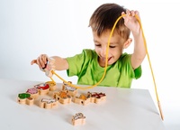 Provlékačka dřevěná Moje první zvířátka 12 dílků