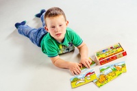 Puzzle dřevěné Moje první zvířátka 4x12 dílků
