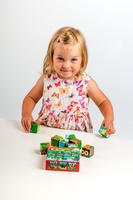 Dřevěné kostky kubus Moje první lesní zvířátka 9ks