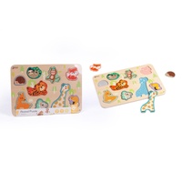 Puzzle/Vkládačka deskové zvířátka dřevo ve fólii 30x21cm 18m+