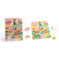 Puzzle/Vkládačka deskové farma dřevo ve fólii 21x30cm 18m+