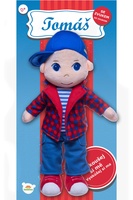Panenka/Panáček kluk Tomáš hadrový plyš 40 cm mluvící na kartě v sáčku 0+
