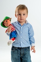 Panenka látková plyš Kluk Honzík 30cm česky mluvící