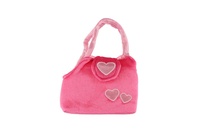 Pes/Pejsek v kabelce/tašce růžové plyš 19x17cm v sáčku