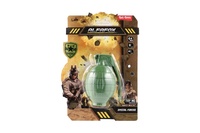 Ruční granát plast 10cm na baterie se zvukem se světlem 2 barvy na kartě