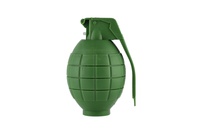 Ruční granát plast 10cm na baterie se zvukem se světlem 2 barvy na kartě