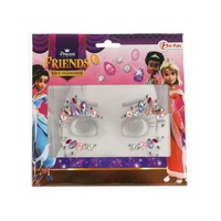 Obličejové zdobící diamanty/kamínky Princezna plast 2 druhy v sáčku 18x17,5cm