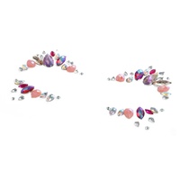 Obličejové zdobící diamanty/kamínky Princezna plast 2 druhy v sáčku 18x17,5cm