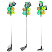 Golfová sada 1ks hůl 60cm + 4ks míček kov/plast různé druhy