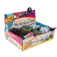 Kuličky skleněné cvrnkací různé velikosti 40ks mix barev v síťce