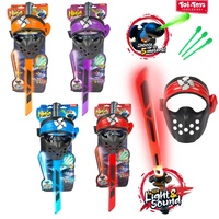 Ninja sada plast meč + maska + šipky 3ks se zvukem a světlem různé druhy