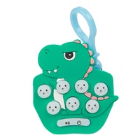 Hra postřehová/paměťová zvířátko plast na baterie se světlem se zvukem mix druhů na kartě 11x16cm