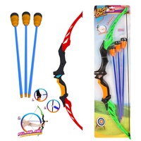 Luk 66cm + 3 šípy plast 2 barvy na kartě 18x68x3cm