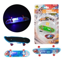 Skateboard prstový plastový 9,5cm se světlem