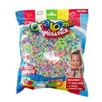 Udělej si svůj náramek - gumičky 5000ks + náčiní 4 barvy v sáčku 17x22cm