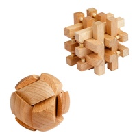 Hlavolam 3D puzzle dřevěný v krabičce různé druhy